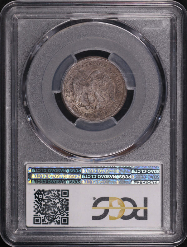 Reverse of this 1875-CC Twenty Cent PCGS AU-55
