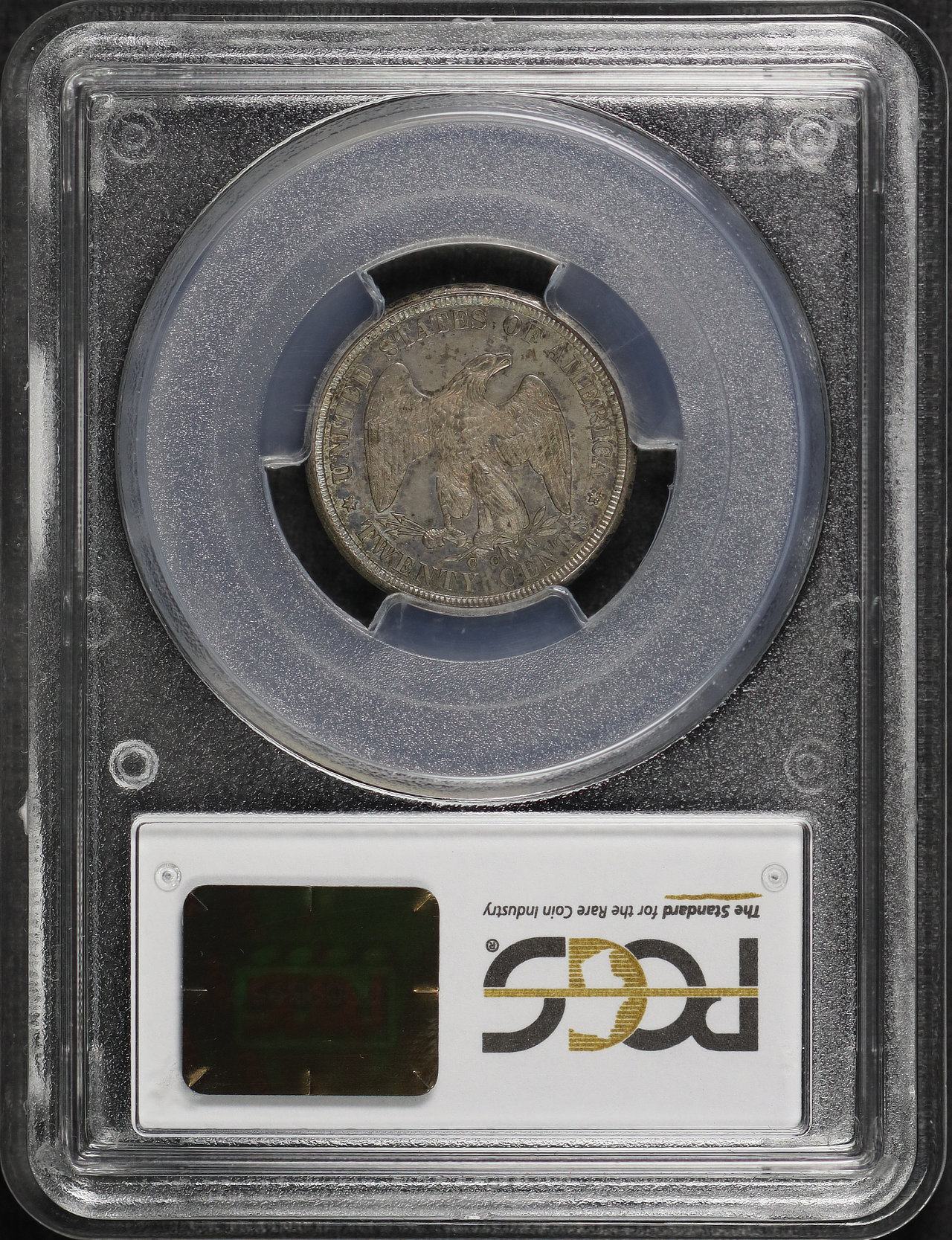 Reverse of this 1875-CC Twenty Cent PCGS MS-63