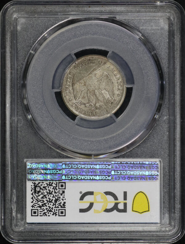 Reverse of this 1875-CC Twenty Cent PCGS AU-55