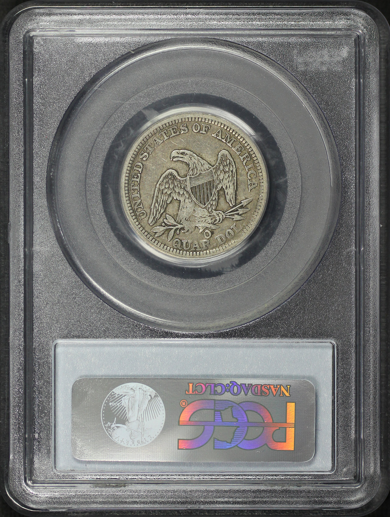 Reverse of this 1847-O Liberty Seated Quarter PCGS VF-30