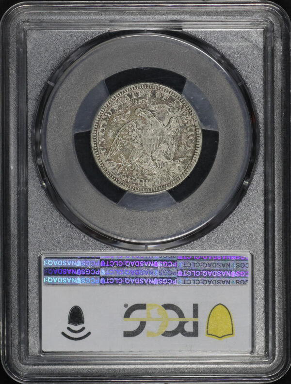 Reverse of this 1871-CC Liberty Seated Quarter PCGS XF-45