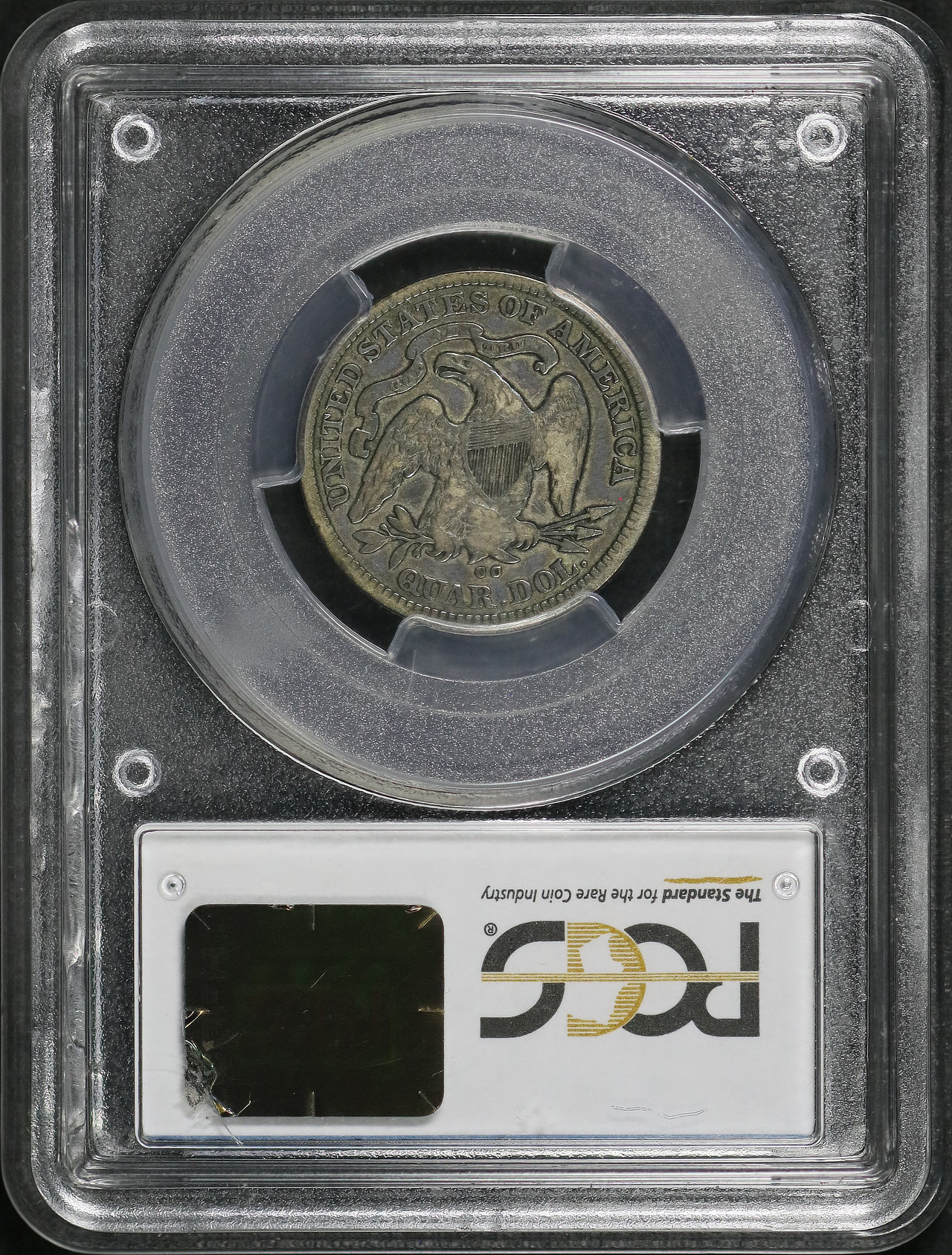 Reverse of this 1875-CC Liberty Seated Quarter PCGS VF-25