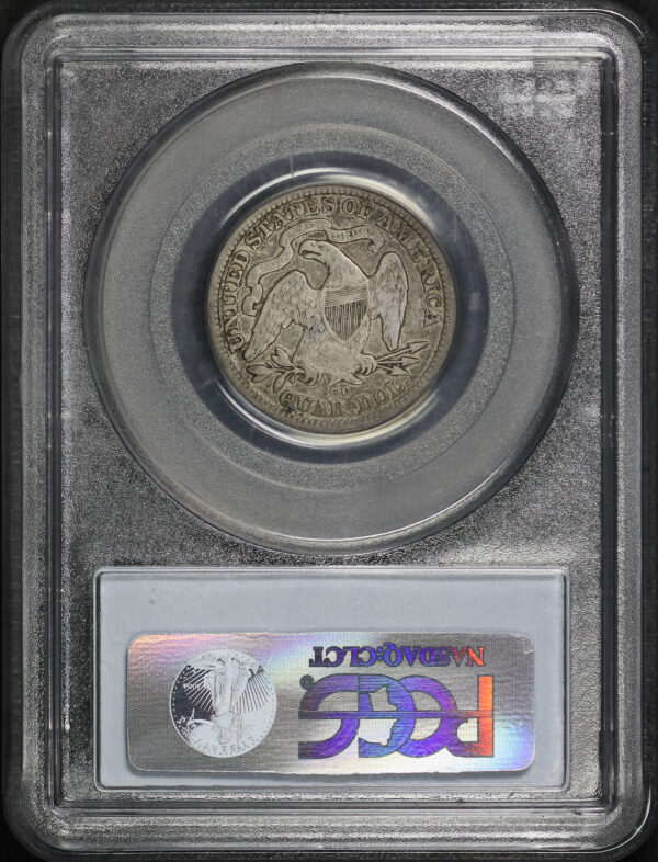 Reverse of this 1876-CC Liberty Seated Quarter PCGS VF-20