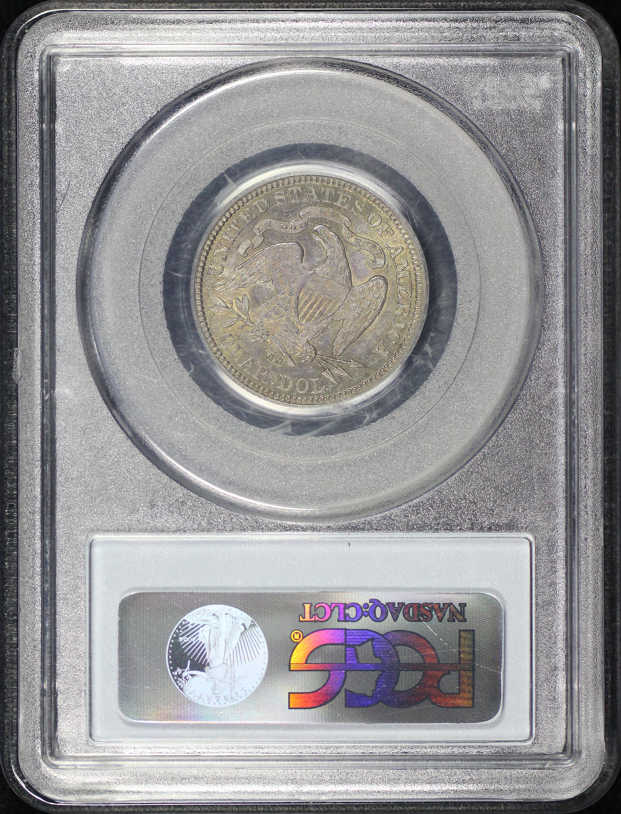 Reverse of this 1876-CC Liberty Seated Quarter PCGS MS-63
