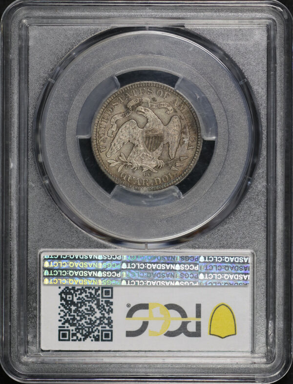 Reverse of this 1877-CC Liberty Seated Quarter PCGS XF-40