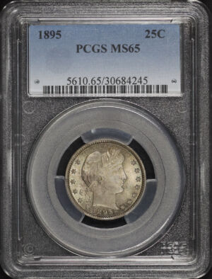 Obverse of this 1895 Barber Quarter PCGS MS-65