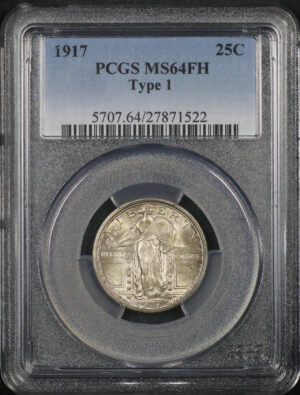 Obverse of this 1917 Type 1 Standing Liberty Quarter PCGS MS-64 FH
