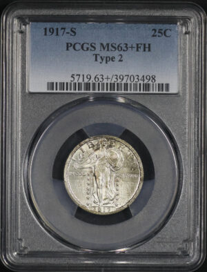 Obverse of this 1917-S Standing Liberty Quarter Type 2 PCGS MS-63+ FH