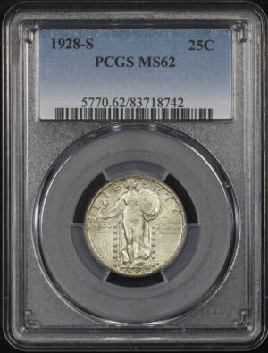 Obverse of this 1928-S Standing Liberty Quarter PCGS MS-62
