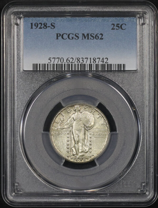 Obverse of this 1928-S Standing Liberty Quarter PCGS MS-62