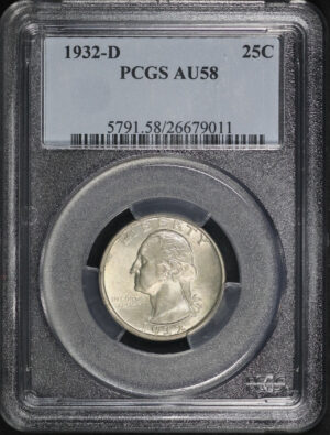 Obverse of this 1932-D Washington Quarter PCGS AU-58