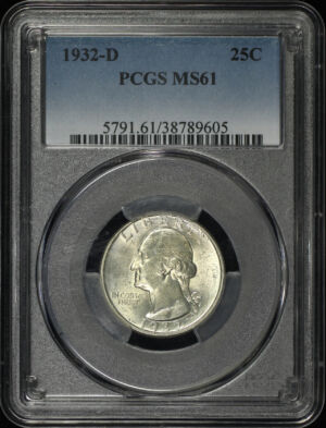 Obverse of this 1932-D Washington Quarter PCGS MS-61