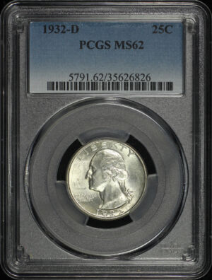 Obverse of this 1932-D Washington Quarter PCGS MS-62