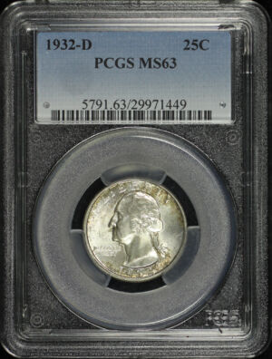 Obverse of this 1932-D Washington Quarter PCGS MS-63