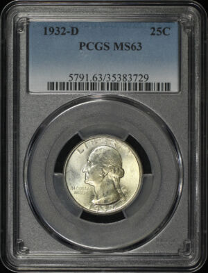 Obverse of this 1932-D Washington Quarter PCGS MS-63