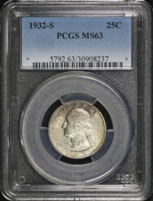 Obverse of this 1932-S Washington Quarter PCGS MS-63