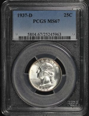 Obverse of this 1937-D Washington Quarter PCGS MS-67