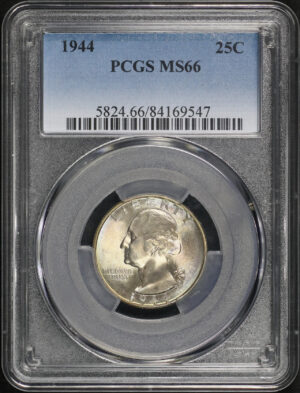 Obverse of this 1944 Washington Quarter PCGS MS-66