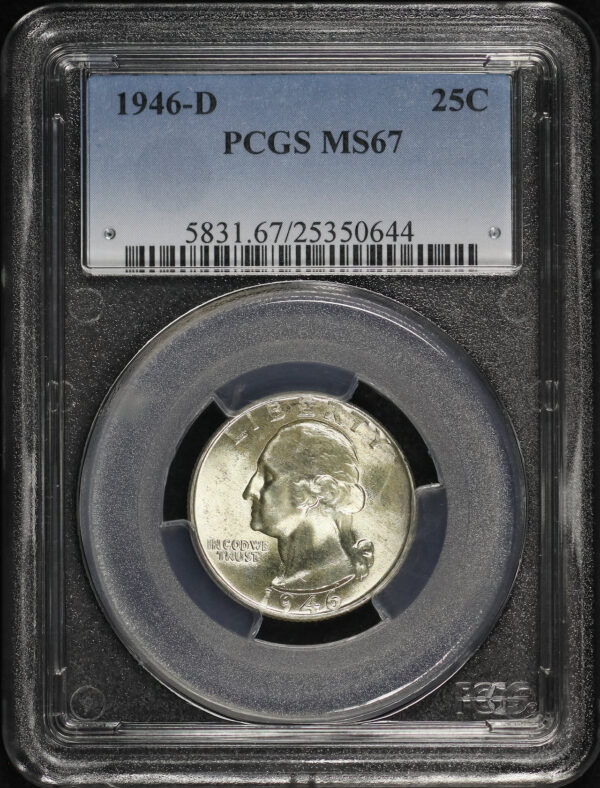 Obverse of this 1946-D Washington Quarter PCGS MS-67