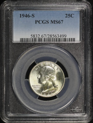 Obverse of this 1946-S Washington Quarter PCGS MS-67