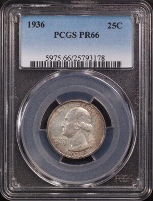 Obverse of this 1936 Washington Quarter PCGS PR-66