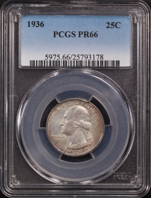 Obverse of this 1936 Washington Quarter PCGS PR-66