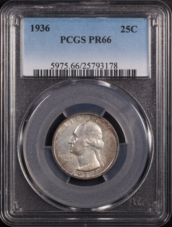 Obverse of this 1936 Washington Quarter PCGS PR-66