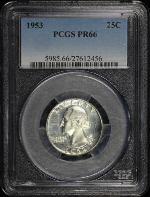 Obverse of this 1953 Washington Quarter PCGS PR-66