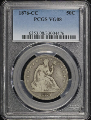 Obverse of this 1876-CC Liberty Seated Half Dollar PCGS VG-08
