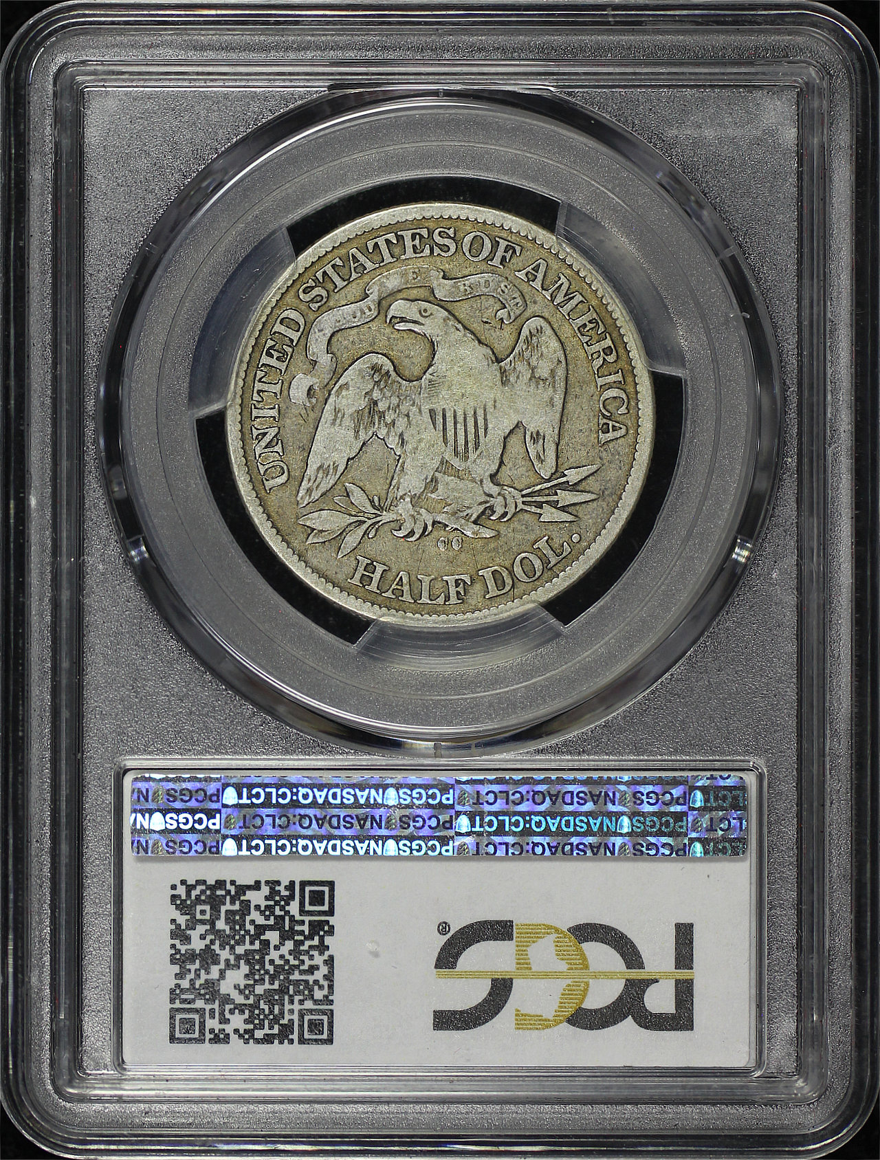 Reverse of this 1877-CC Liberty Seated Half Dollar PCGS VG-10