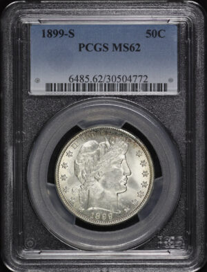 Obverse of this 1899-S Barber Half Dollar PCGS MS-62