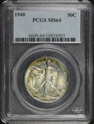 Obverse of this 1940 Walking Liberty Half Dollar PCGS MS-64