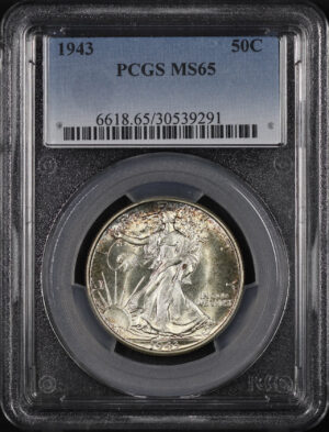 Obverse of this 1943 Walking Liberty Half Dollar PCGS MS-65