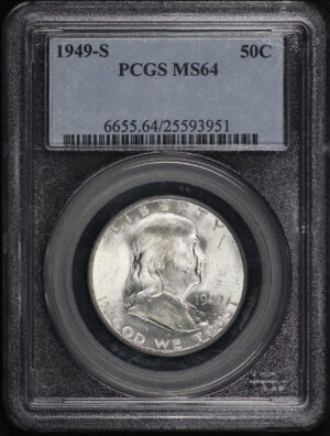 Obverse of this 1949-S Franklin Half Dollar PCGS MS-64