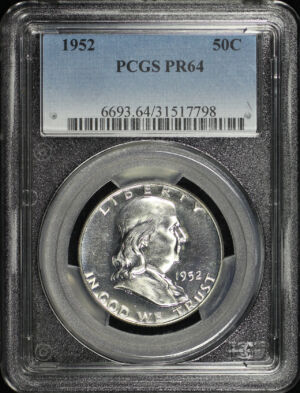 Obverse of this 1952 Franklin Half Dollar PCGS PR-64