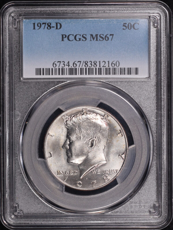 Obverse of this 1978-D Kennedy Half Dollar PCGS MS-67