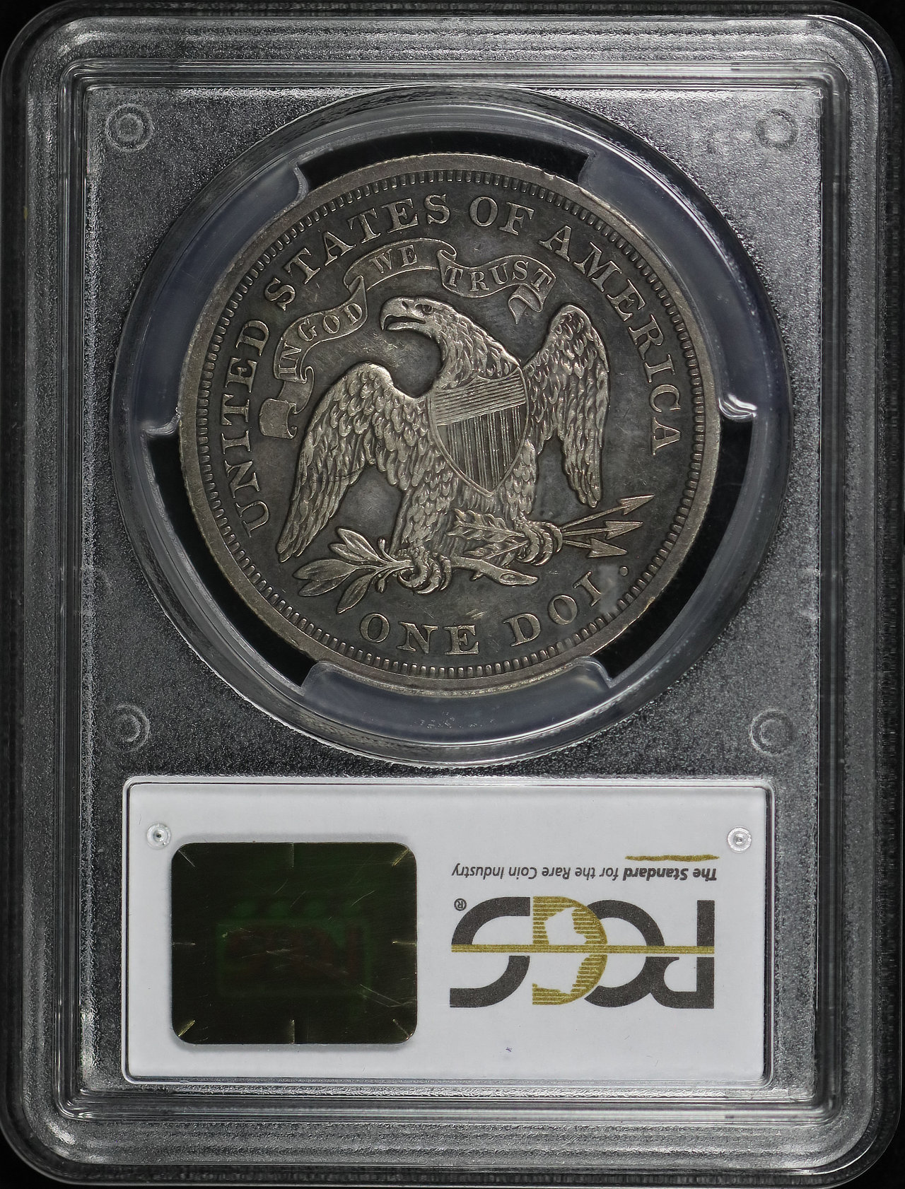 Reverse of this 1871 Liberty Seated Dollar PCGS AU-53
