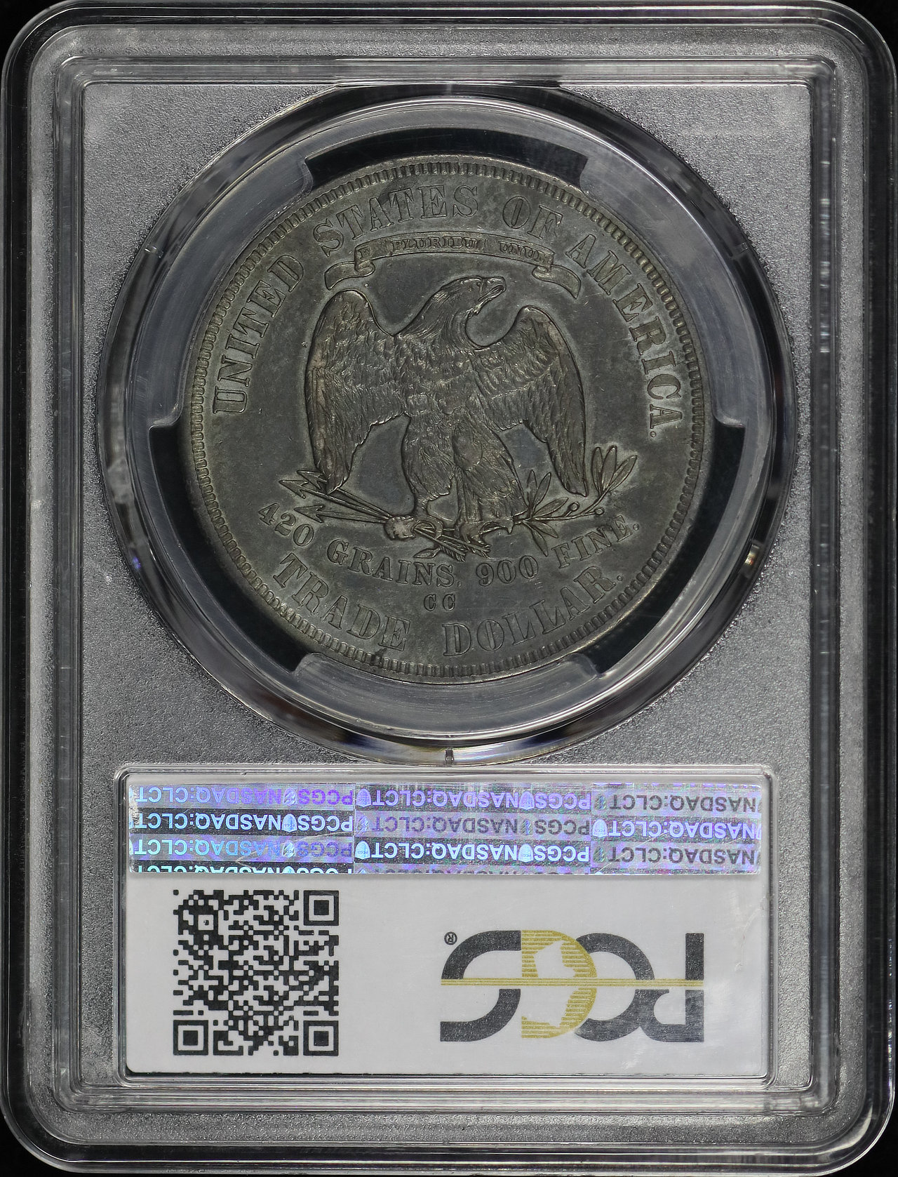 Reverse of this 1878-CC Trade Dollar PCGS XF-45