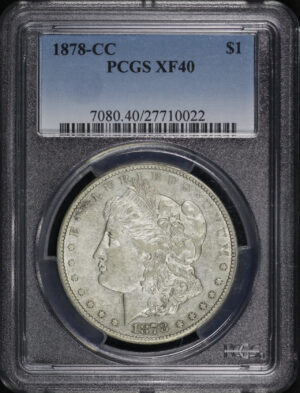 Obverse of this 1878-CC Morgan Dollar PCGS XF-40