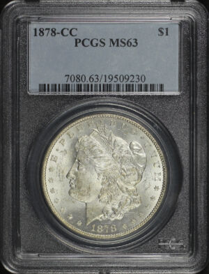 Obverse of this 1878-CC Morgan Dollar PCGS MS-63