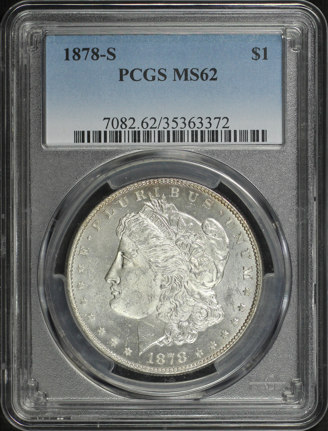 Obverse of this 1878-S Morgan Dollar PCGS MS-62