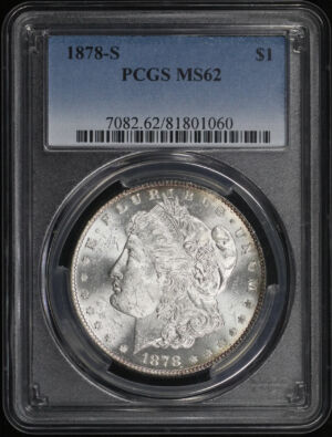 Obverse of this 1878-S Morgan Dollar PCGS MS-62