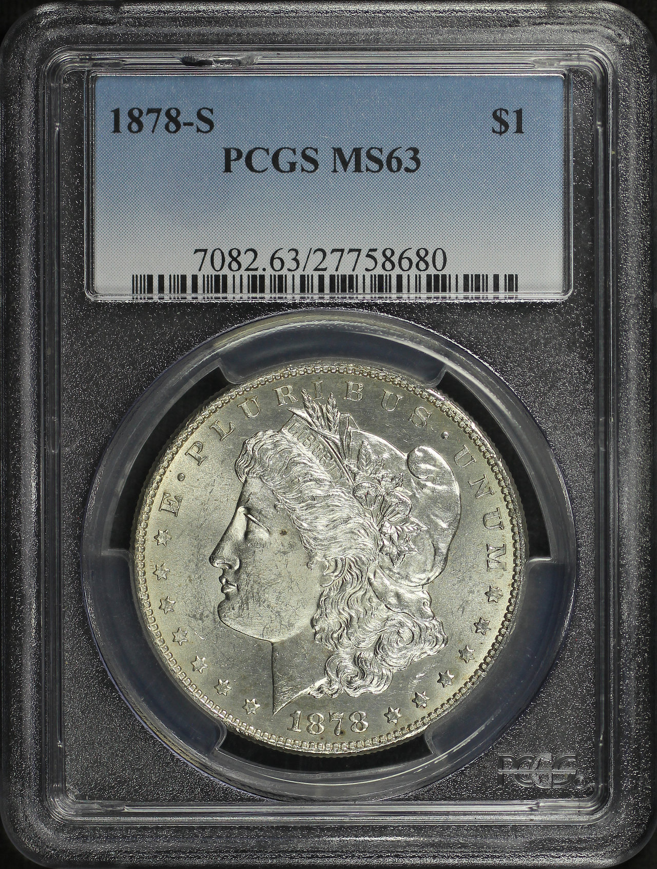Obverse of this 1878-S Morgan Dollar PCGS MS-63