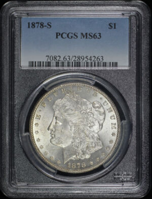 Obverse of this 1878-S Morgan Dollar PCGS MS-63