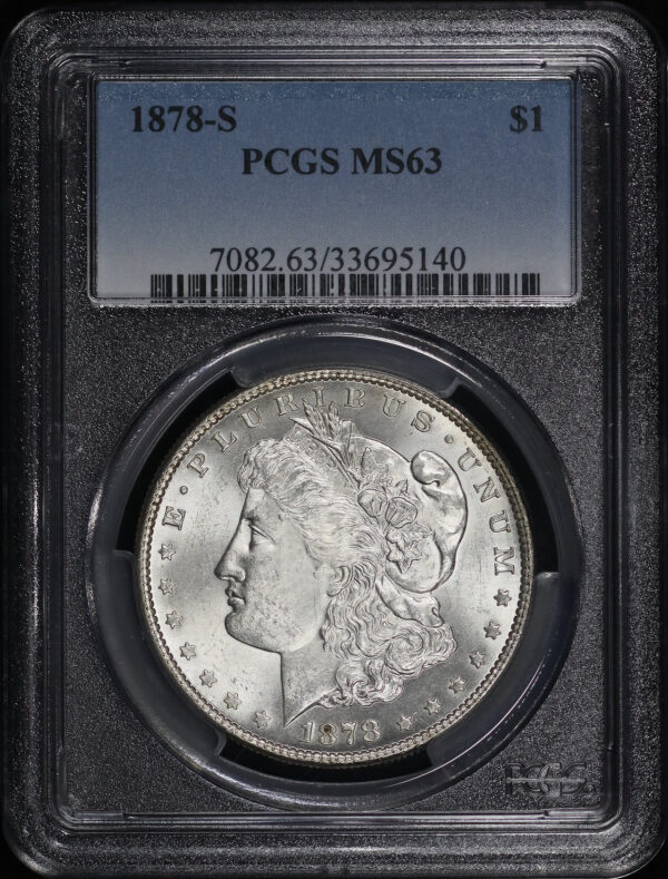 Obverse of this 1878-S Morgan Dollar PCGS MS-63