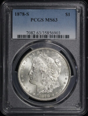 Obverse of this 1878-S Morgan Dollar PCGS MS-63
