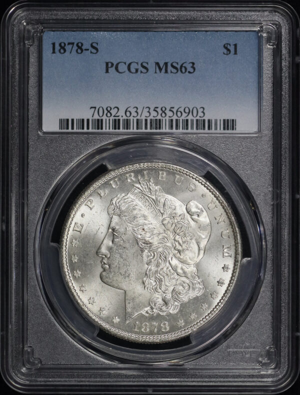 Obverse of this 1878-S Morgan Dollar PCGS MS-63