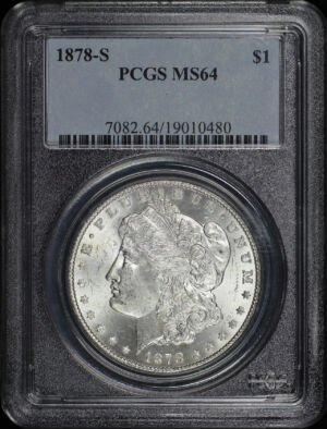 Obverse of this 1878-S Morgan Dollar PCGS MS-64