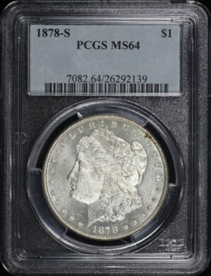 Obverse of this 1878-S Morgan Dollar PCGS MS-64