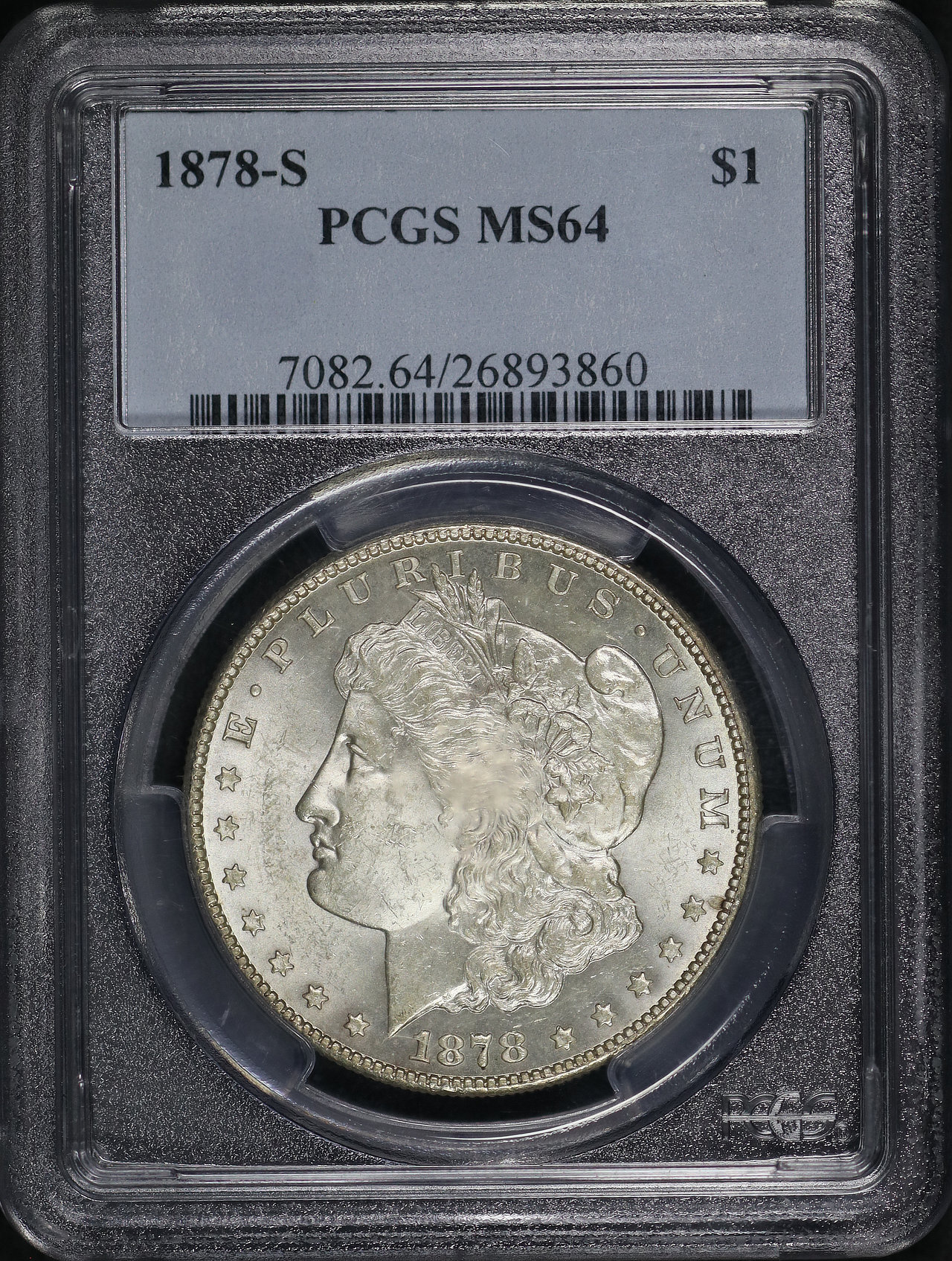 Obverse of this 1878-S Morgan Dollar PCGS MS-64